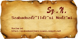Szabadszállási Noémi névjegykártya