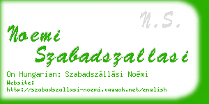 noemi szabadszallasi business card