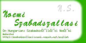 noemi szabadszallasi business card